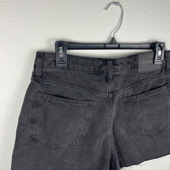 Outland Denim | NWOT Annie High Classic Aged Black Jean Shorts, size 28 - Picture 4 of 12